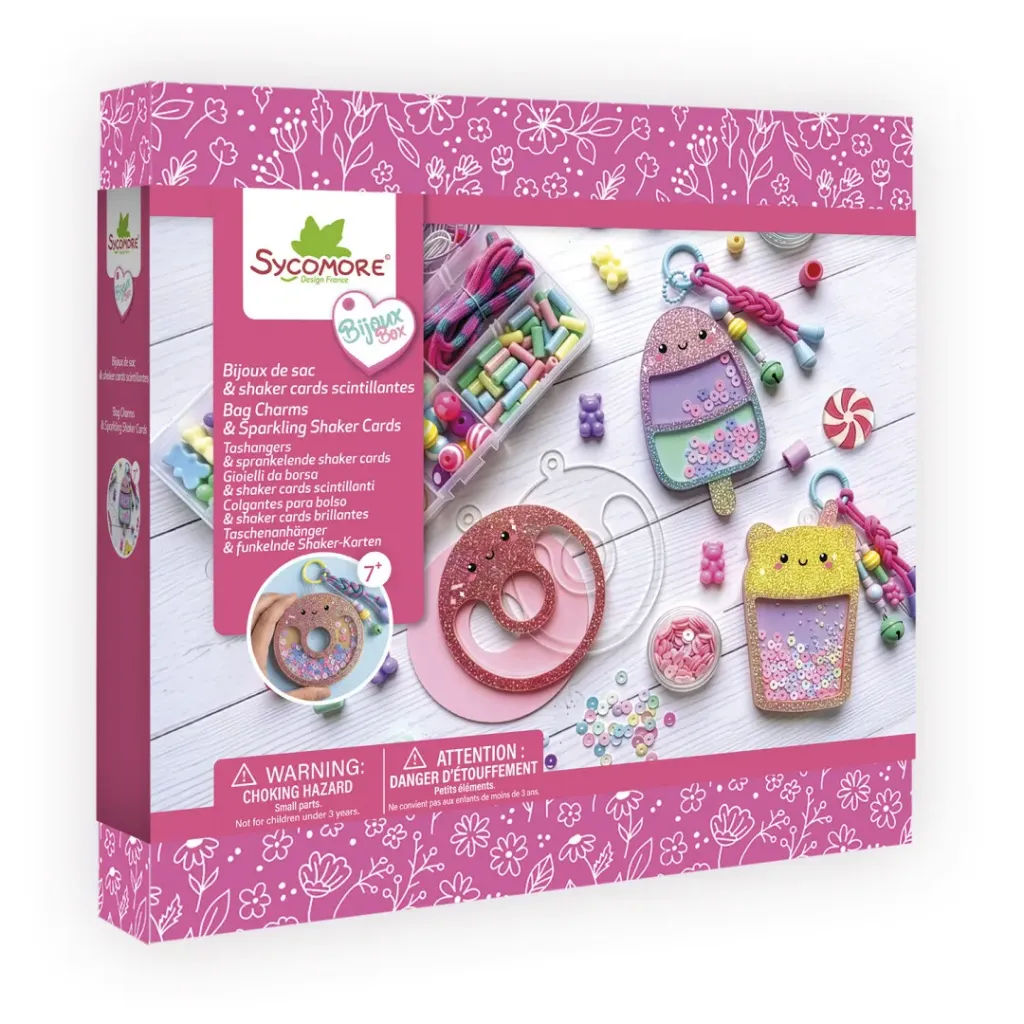 Charms y tarjetas Shaker
