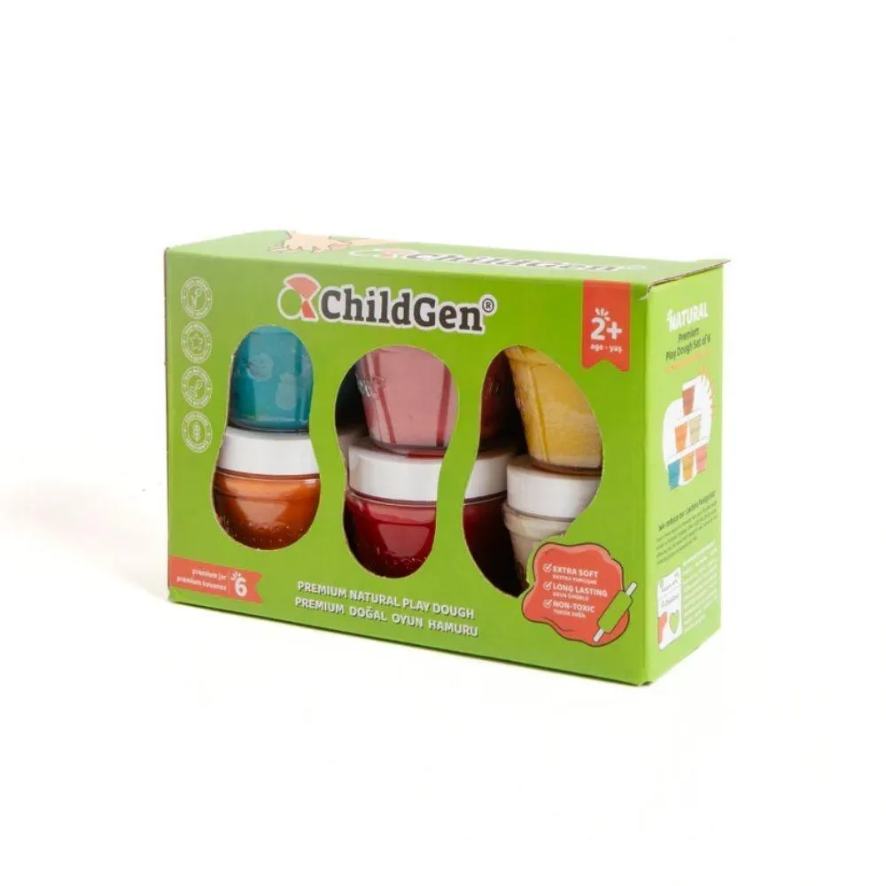 Pack de 6 botes de Plastilina natural