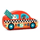 16pc Djeco the Racing Car Silhouette Jigsaw Puzzle Kids Game 25x25cm 3y+