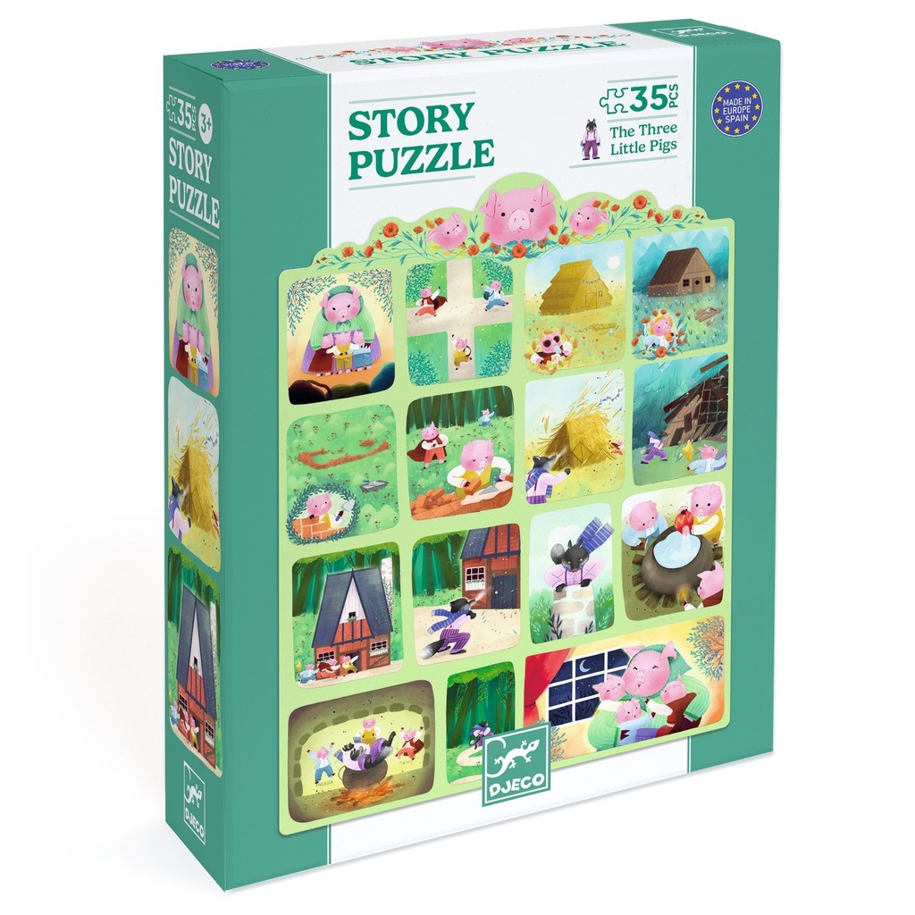 Puzzle 36 Piezas Cuentos Los 3 cerditos