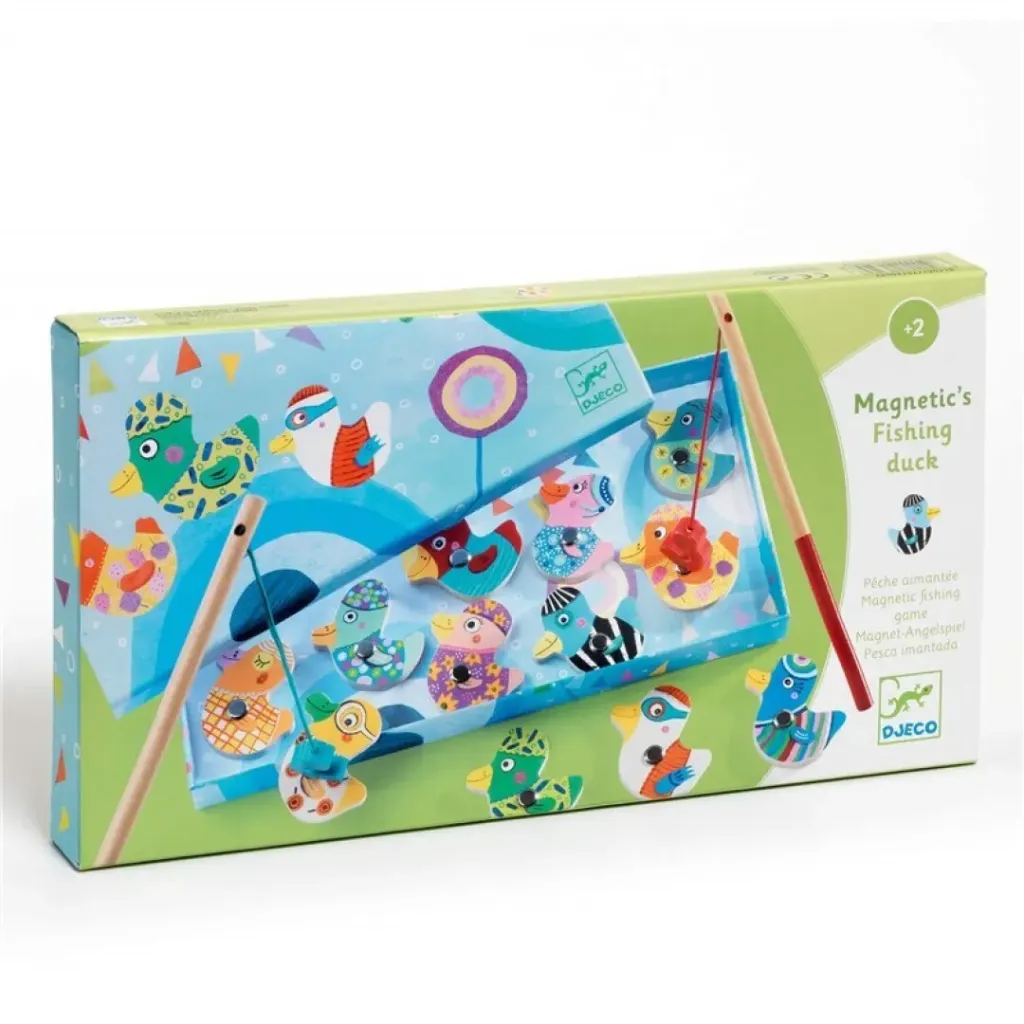 12pc Djeco Magnetic Duck Fishing Interactive Play Toy 28x15cm Kids/Child 2y+