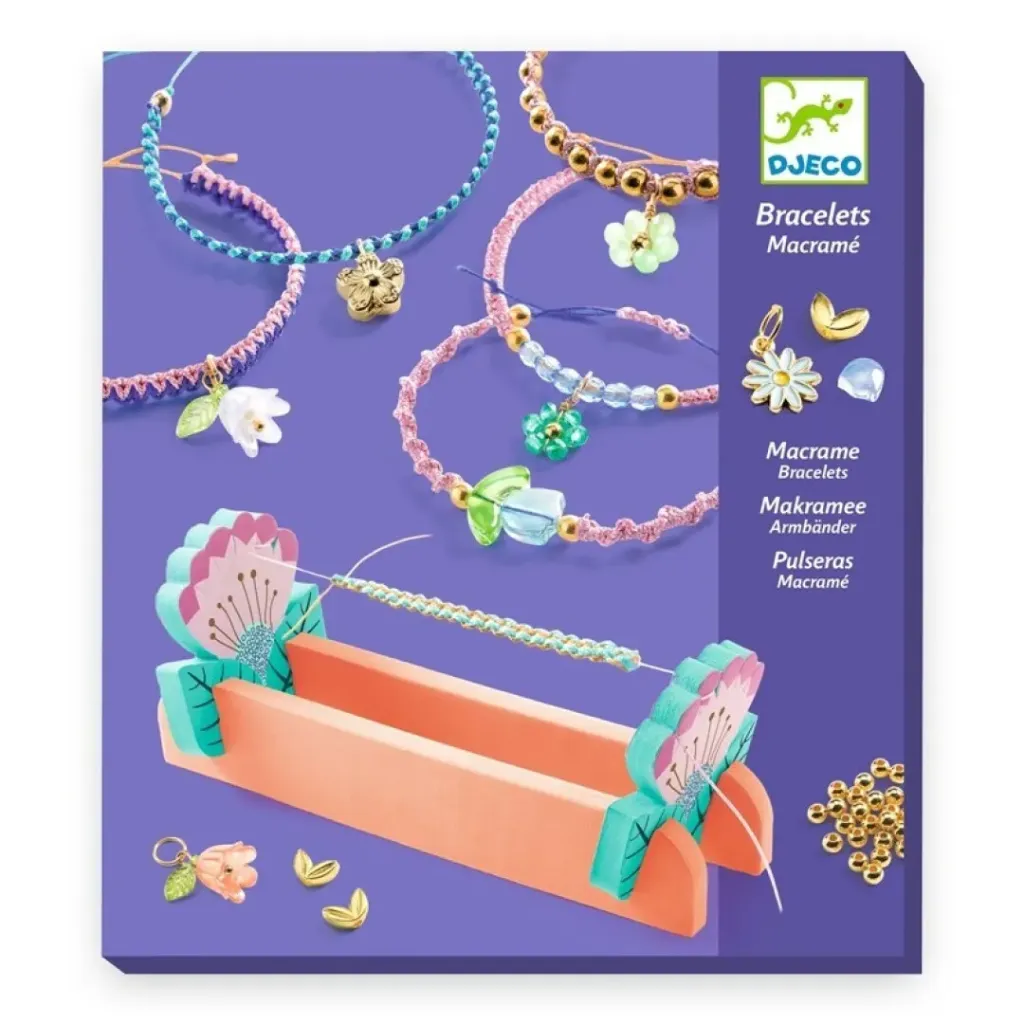 Pulseras de macramé azul