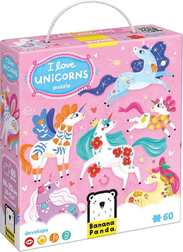 Banana Panda I Love Unicorns Puzzle