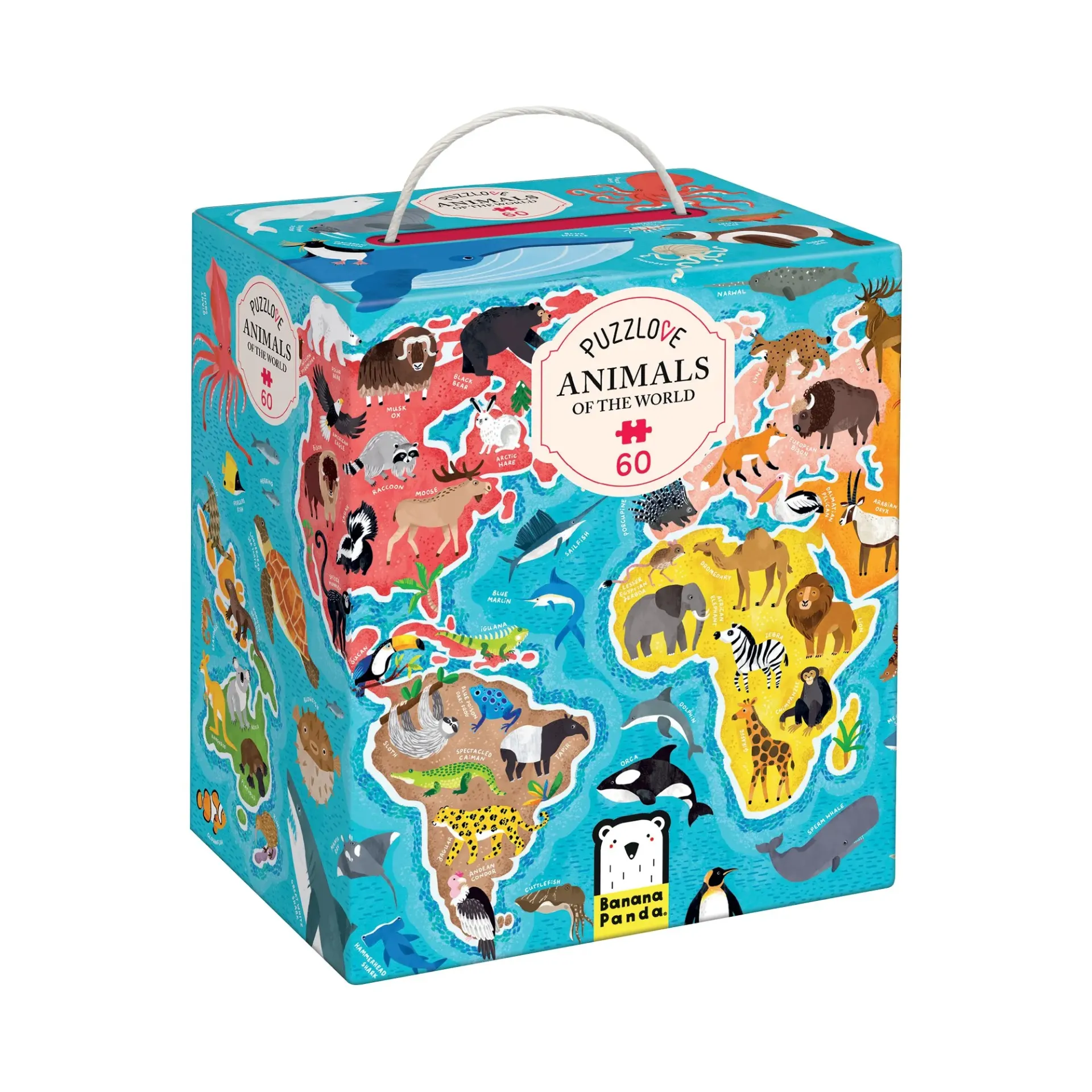 Puzzle love 60 pzas Animales del Mundo