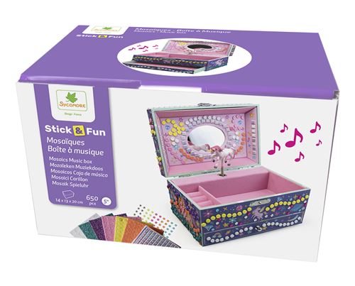 Mosaïque Sycomore Boîte 3D à Musique