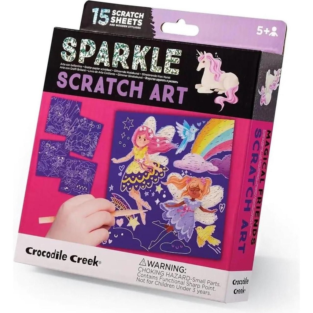 Crocodile Creek - Sparkle Scratch Art - Magical Friends