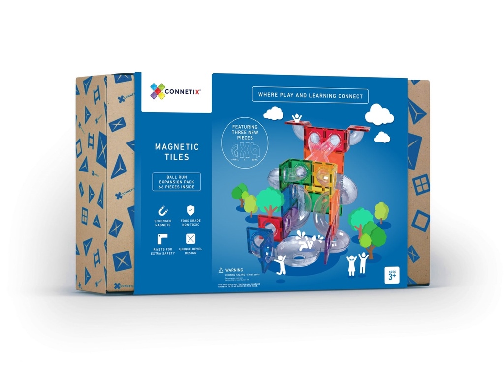 Connetix Tiles Ball Run Expansion Pack Rainbow