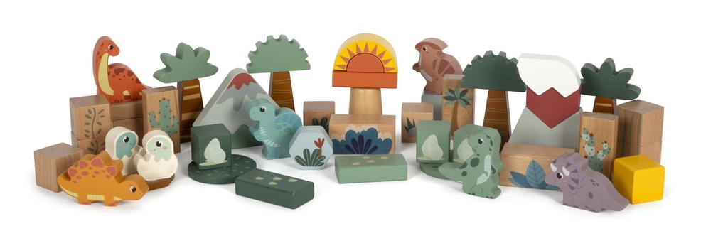 Small Foot Bouwsteentjes Dino Gemaakt Van FSC® 100% Gecertificeerd Hout Voor Kinderen Vanaf 12 Maanden 12621