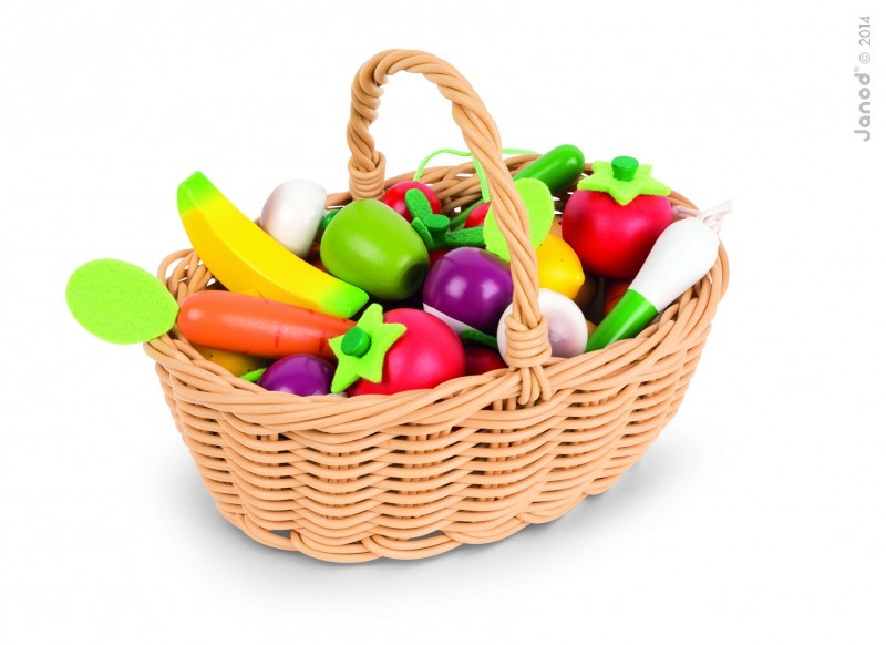 Janod Fruits and Vegetables Basket 24pc