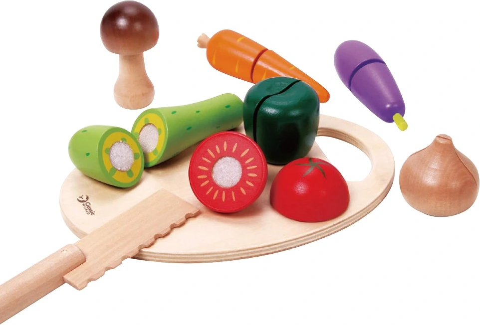 Classic World Wooden Vegetable Cutting Display