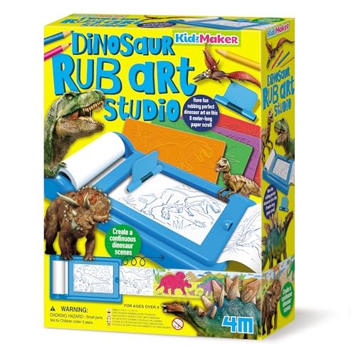 4M - Kidz Maker Dinosaur Rub-Art
