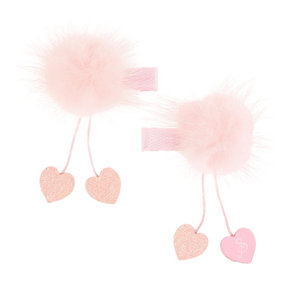 Pinzas rosas pompon Amandine